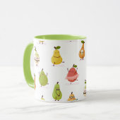 Kinderpatroon van leuke peren mok (Voorkant links)