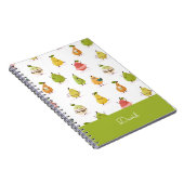 Kinderpatroon van leuke peren notitieboek (Rechterzijde)