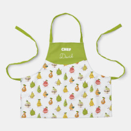 Kinderpatroon van leuke peren schort
