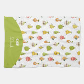 Kinderpatroon van leuke peren theedoek (Horizontaal)