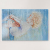 Kinderpeuter op de waterscène op het strand legpuzzel (Horizontaal)