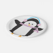 Kinderpinguïn Papieren Bordje (Gekanteld)