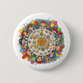 Kinderpiratenkostuumfeest Ronde Button 5,7 Cm (Voorkant)