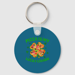 Kinderpizza is geluksbrenger St. Patrick's Day-piz Sleutelhanger