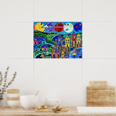 Kinderplanetenruimteschakelaar over de hele wereld poster (Keuken)