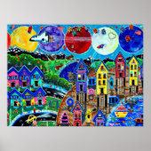 Kinderplanetenruimteschakelaar over de hele wereld poster (Voorkant)