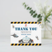 Kinderpolitie verjaardagsfeestje bedankkaart (Staand voorkant)