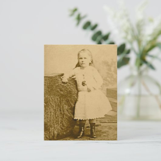  kinderportretten - Meisje in aanloop naar Boots Briefkaart (Staand voorkant)