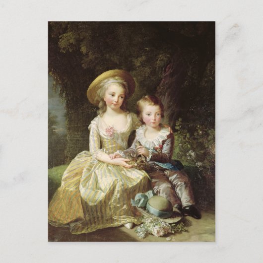 Kinderportretten van Marie-Therese-Charlotte Briefkaart (Voorkant)