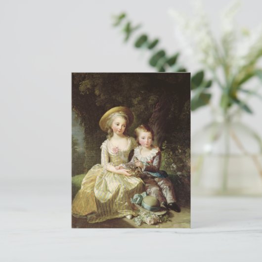 Kinderportretten van Marie-Therese-Charlotte Briefkaart (Staand voorkant)