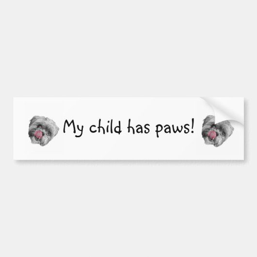 Kinderpoten Bumpersticker (Voorkant)