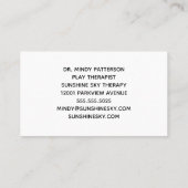 Kinderpsycholoog Play Therapist Kinder Counselor Visitekaartje (Achterkant)