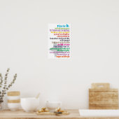 Kinderregels voor Levensposter Poster (Keuken)