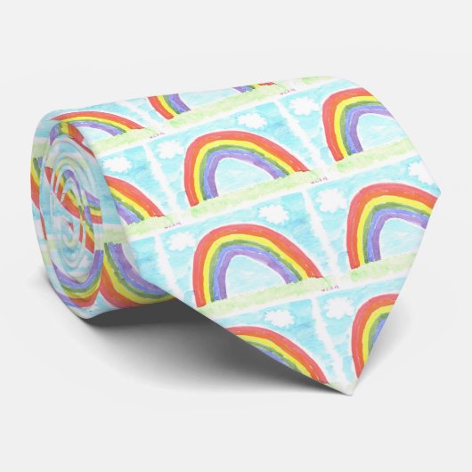 Kinderregenboogdas Stropdas (Opgerold)