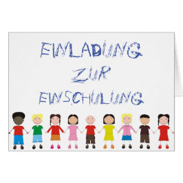 Kinderreihe auf einladung zur Einschulung