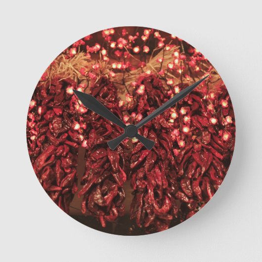 Kinderrijders met vakantielichten ronde klok (Voorkant)