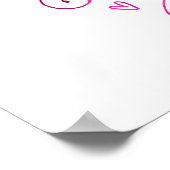 KINDERRIJM twinkel, twinkel kleine ster roze Poster (Hoek)