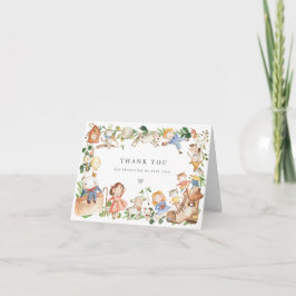Kinderrijmpjes Baby Shower Bedankkaart