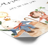 Kinderrijmpjes Baby Shower Raad Hoeveel Snoepjes Poster (Hoek)