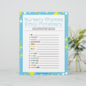 Kinderrijmpjes Emoji Pictionary [Starry Night Blue Briefhoofd (Staand voorkant)