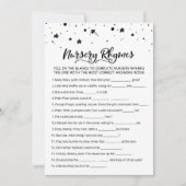 Kinderrijmpjes Quiz Baby Shower spelkaart Kaart (Voorkant)