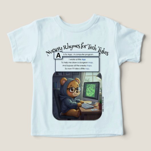 Kinderrijmpjes voor Tech Tykes: A is voor App (Design voorkant)