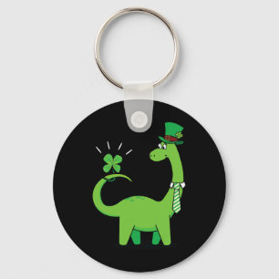 Kinders dinosaurus St. Patrick's Day Shamrock-shir Sleutelhanger
