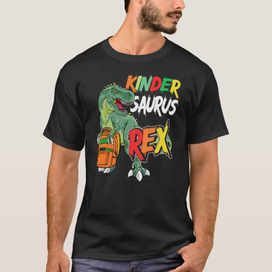 Kindersaurus Rex Dinosaur Kindergarten Back to Sch T-shirt (Voorkant)