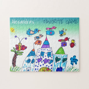 Kinderschets, Kleurrijke Favoriete Game, Naam Legpuzzel