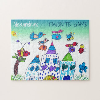 Kinderschets, Kleurrijke Favoriete Game, Naam Legpuzzel