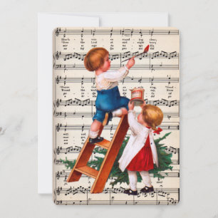 Kinderschilder Feestdagenkaart