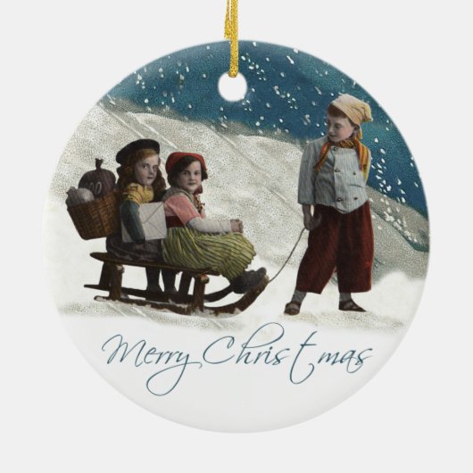  kinderschildertekening keramisch ornament (Achterkant)