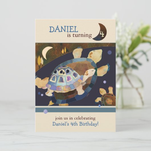 Kinderschildpad Kaart (Staand voorkant)