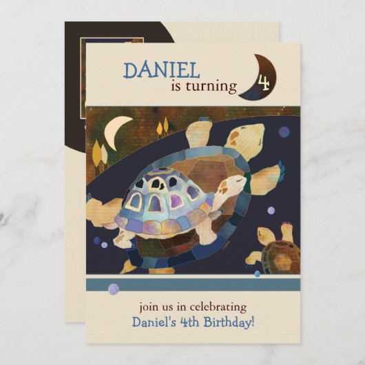 Kinderschildpad Kaart (Voorkant / Achterkant)