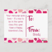 Kinderschool Valentijnsdag Briefkaart (Achterkant)