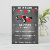 Kinderschoolkarton Race Auto 2 Jaar Verjaardag Kaart (Staand voorkant)