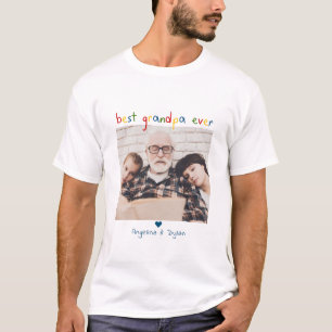 Kinderschrift 'Beste opa ooit' Foto & Namen T-shirt
