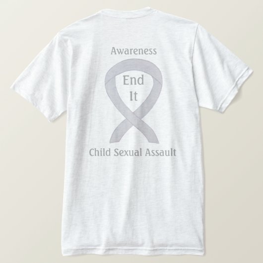 Kinderseksuele aanranding lint T-shirt (Design achterkant)