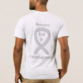 Kinderseksuele aanranding lint T-shirt (Achterkant)