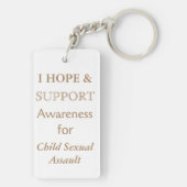Kinderseksuele bewustwording Ribbon Sleutelhanger (achterkant)