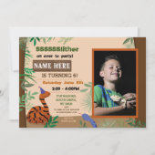 Kinderslang Verjaardagsfeest Reptiel Foto Kaart (Voorkant)