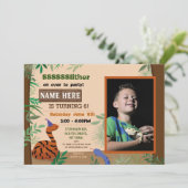 Kinderslang Verjaardagsfeest Reptiel Foto Kaart (Staand voorkant)