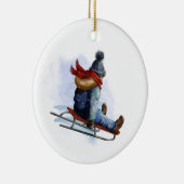 Kinderslee kerstversiering keramisch ornament (Rechts)