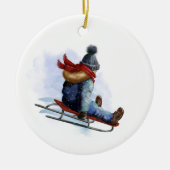 Kinderslee kerstversiering keramisch ornament (Voorkant)