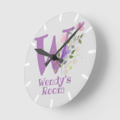 Kinderslot met naam en Initiaal Ronde Klok (Hoek)