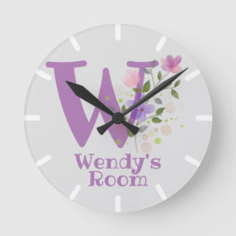 Kinderslot met naam en Initiaal Ronde Klok