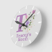 Kinderslot met naam en Initiaal Ronde Klok (Hoek)