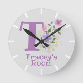 Kinderslot met naam en Initiaal Ronde Klok