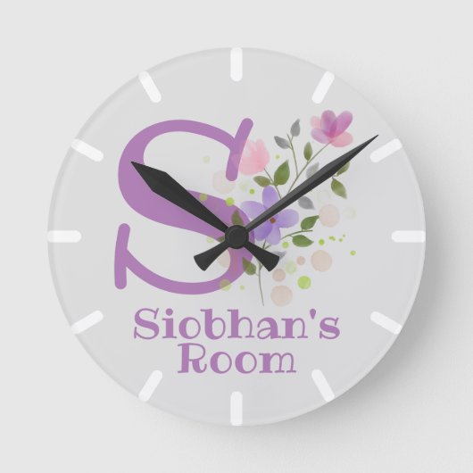 Kinderslot met naam en Initiaal Ronde Klok (Voorkant)