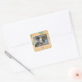 Kinderslot op tv vierkante sticker (Envelop)